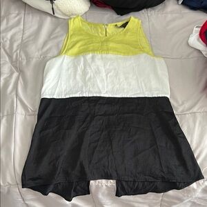 BCBG MAXAZRIA Sleeveless Top - Yellow, White, and Black
